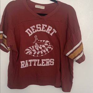 Urban Outfitters crop football top Medium